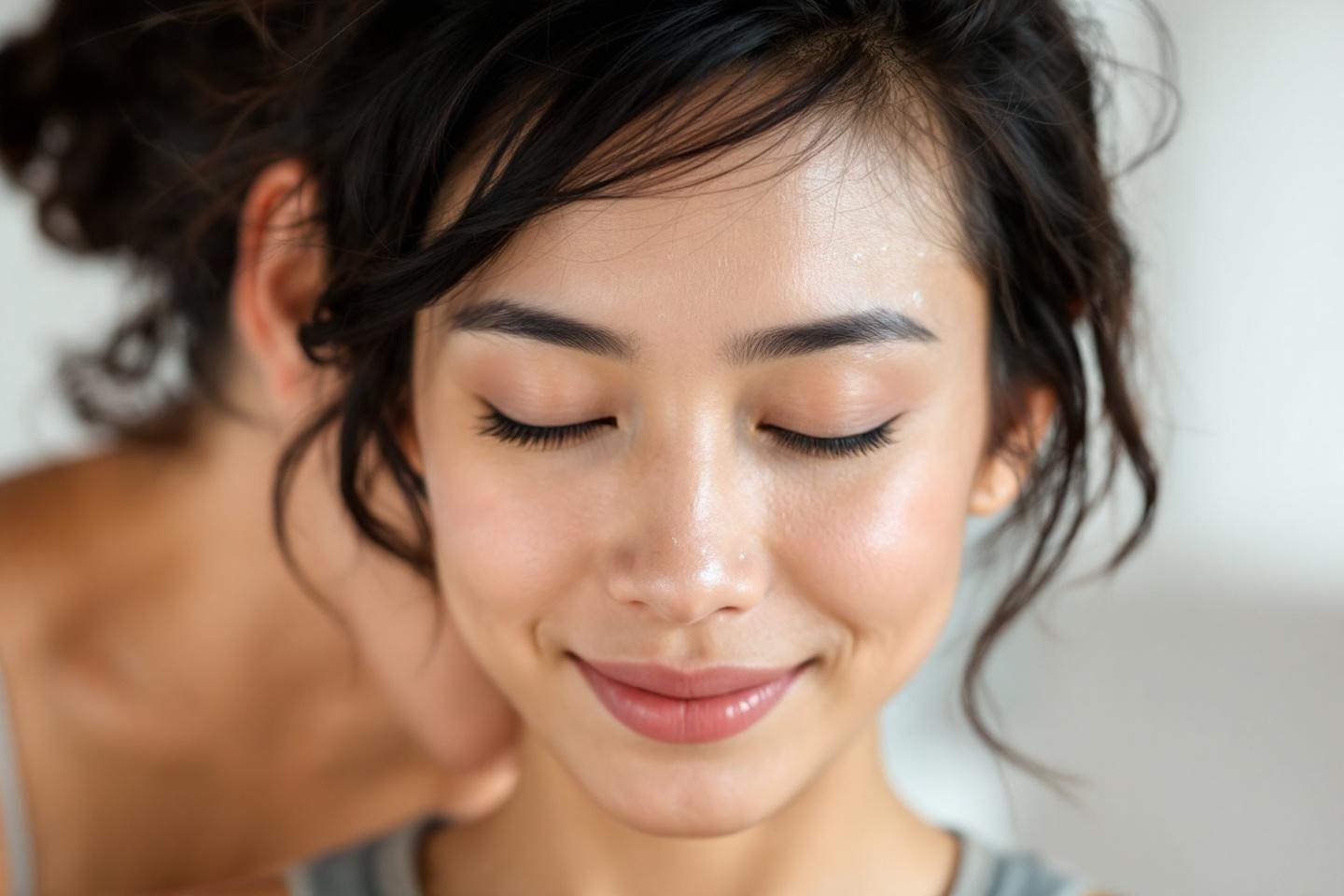 Yoga du visage avant / après